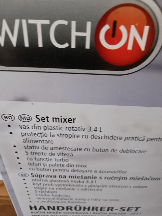 Mixer cu bol, model Switch On, pentru  amestecare si framantare
