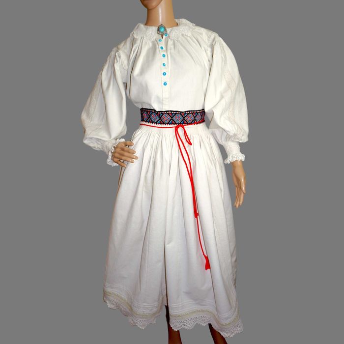 Costum popular autentic Transilvania, ie veche si poale ARAD S-M