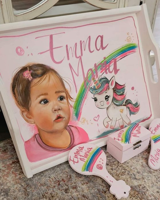 Tavita portret pictata manual