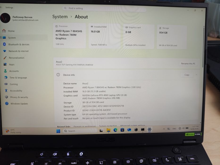 Лаптоп Asus TUF  A14