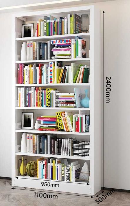 Многоуровневая стальная книжная полка для библиотеки