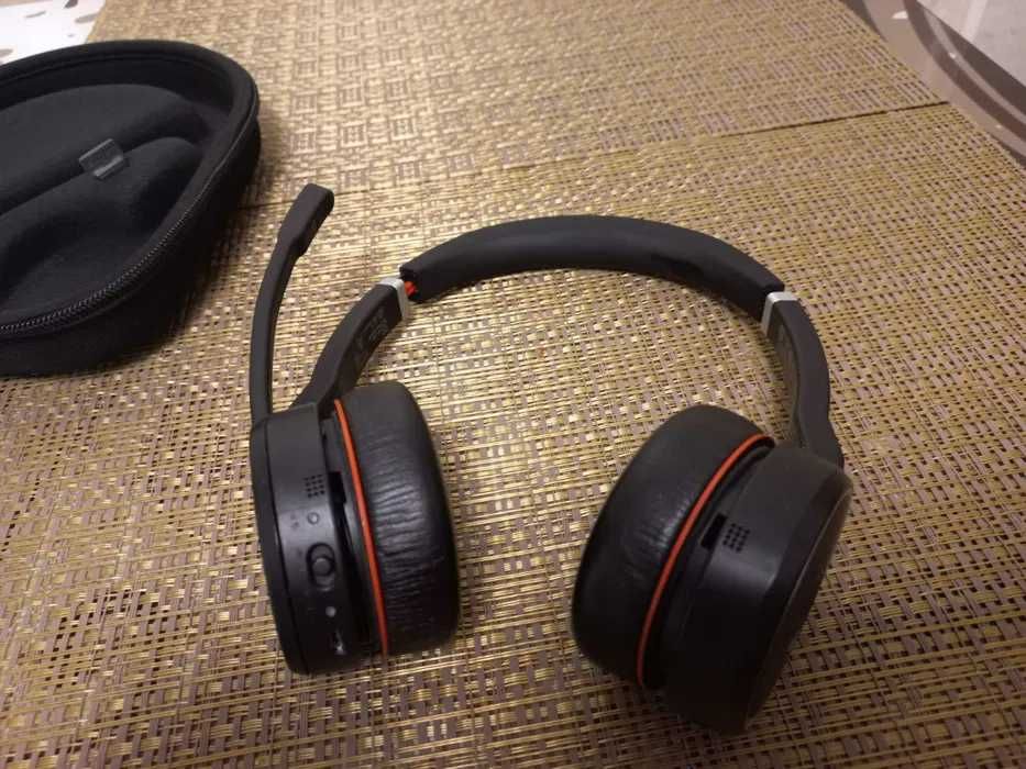 Casti JABRA Evolve 75 Bluetooth Noise Cancelling Tele Work cu Dongle