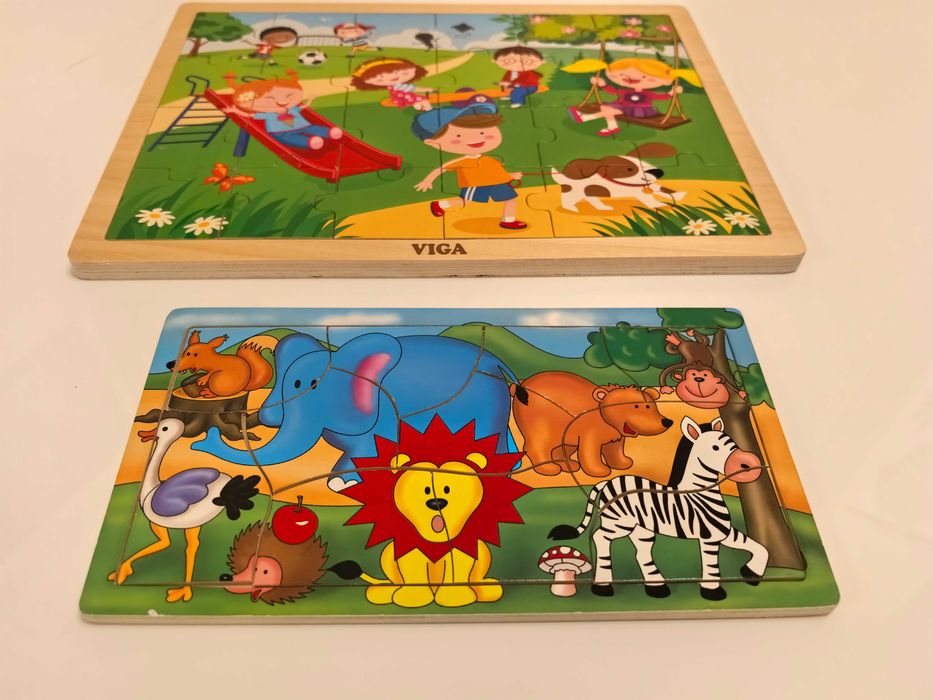 Комплект дървени детски пъзели