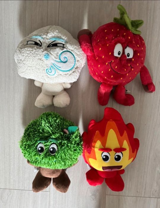 Set de 4 plusuri, fructe si legume