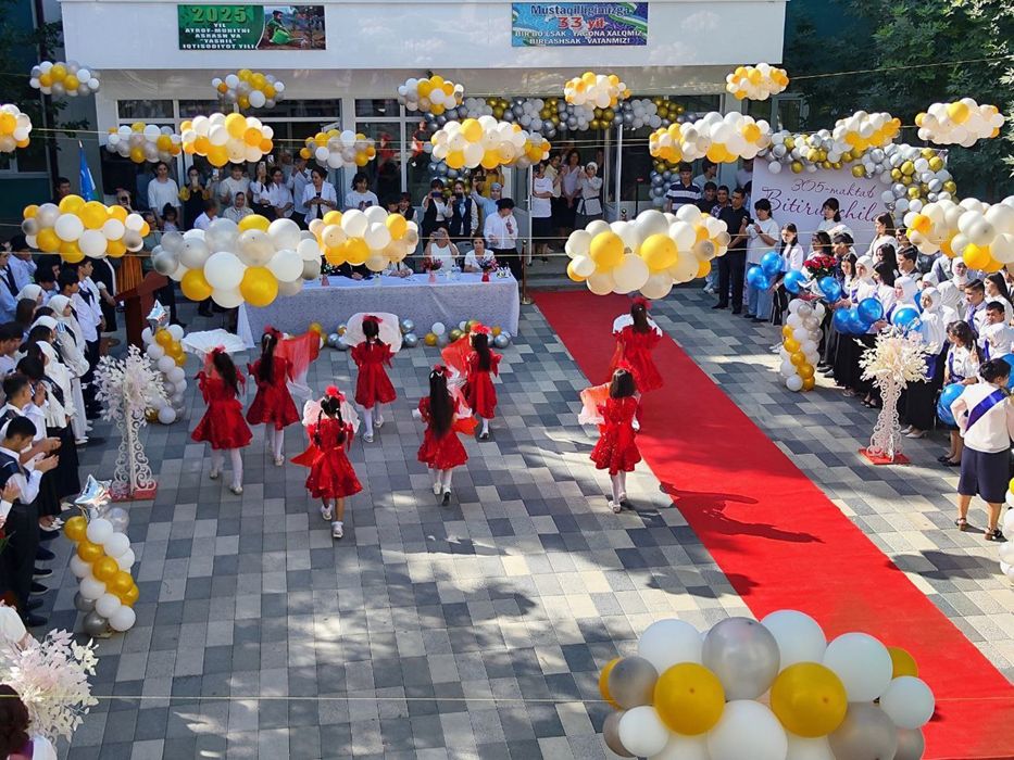 Оформление яркими шарами