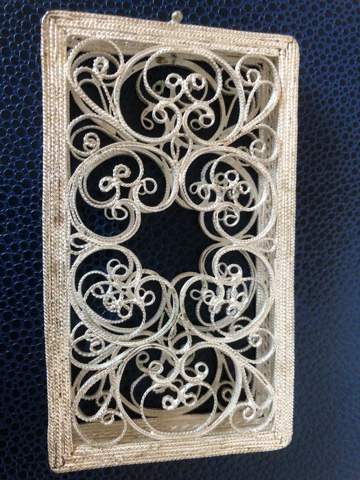 Визитник, руски сребърен филигран, ръчна изработка, сертификат, нов