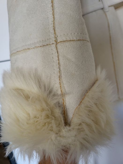 Дамско палто,еко кожа и косъм Lindex XS/S