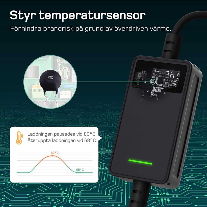 Зарядна станция за електрически автомобили тип 2 De, 3.7 kW, 6 м, 16 A