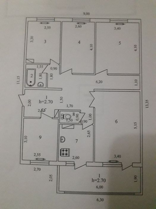 5 xonali Dom sotiladi yangi remont qilingan