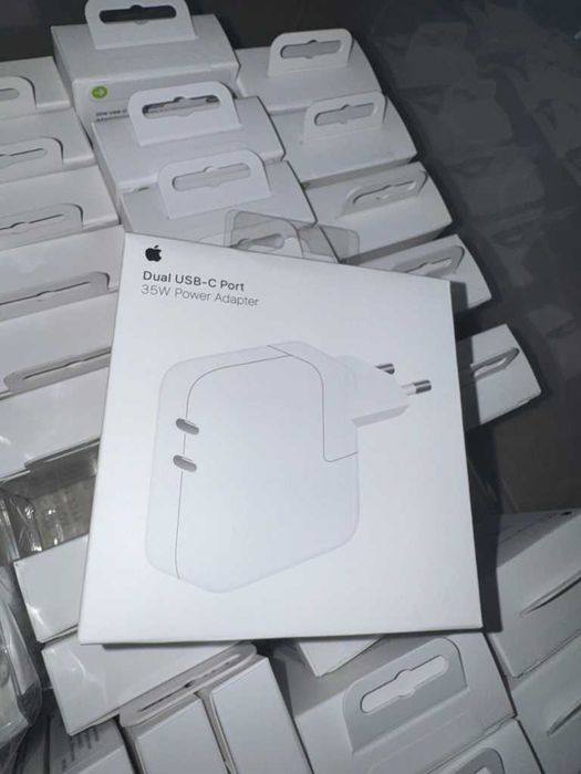  35W Dual USB-C Port Power Adapter - двоен type C адаптер Apple