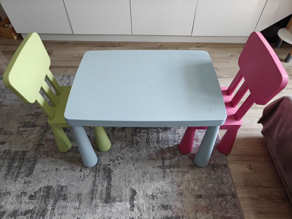 Masa și 2 scaune copii, Mammut, Ikea