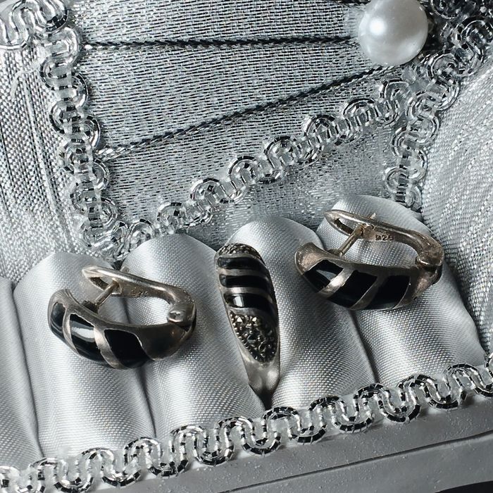 Винтажный комплект с ониксом