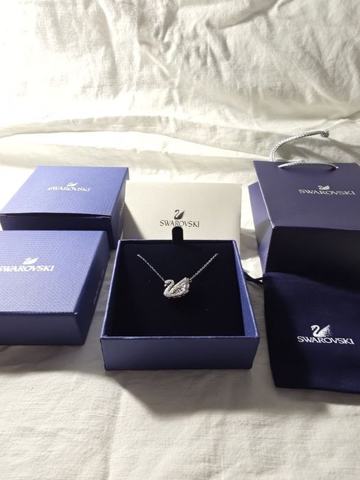 Lanț Swarovski White Swan(moving wing)