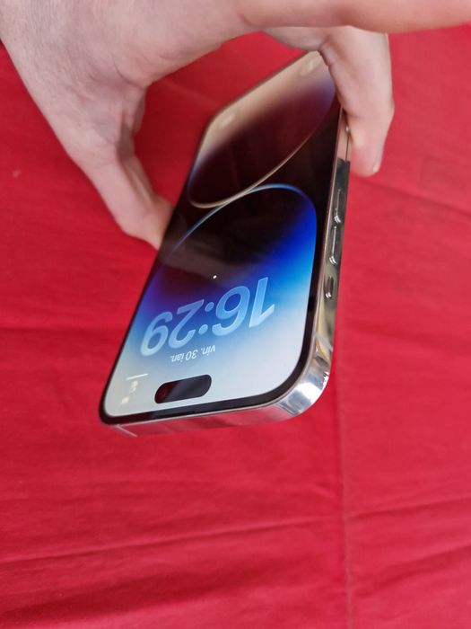 -Iphone 14Pro Max, Silver, 128Gb, 6Ram, Bat:97%, stare perfecta, (exce