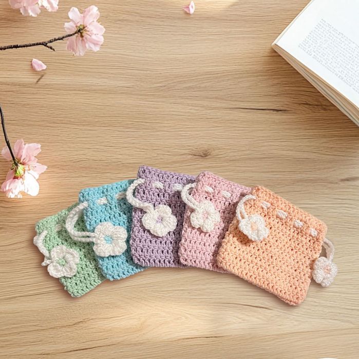 Малка плетена торбичка за бижута и подаръци