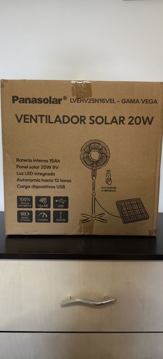 Ventilator solar cu picior + telecomanda