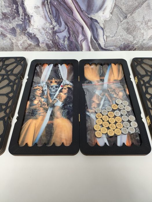 Нарды. Ручная работа. Внутри стекло