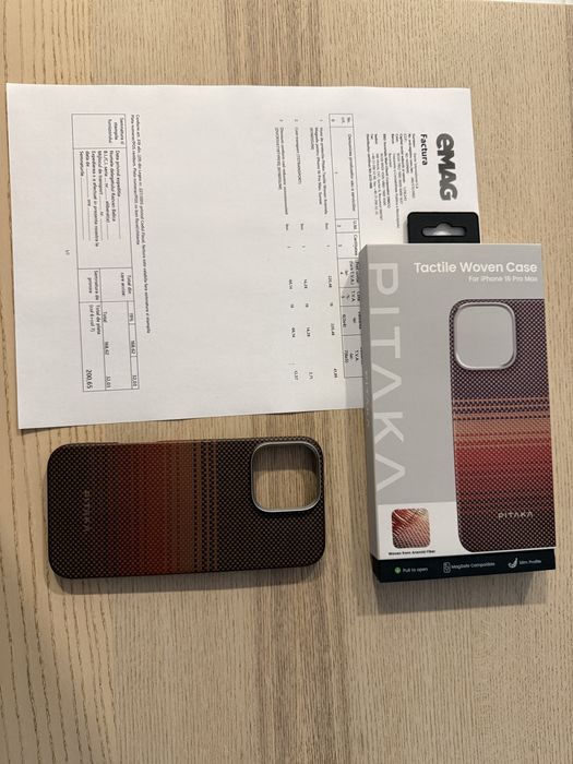 Husa Pitaka iPhone 16 Pro Max originala, factura eMAG