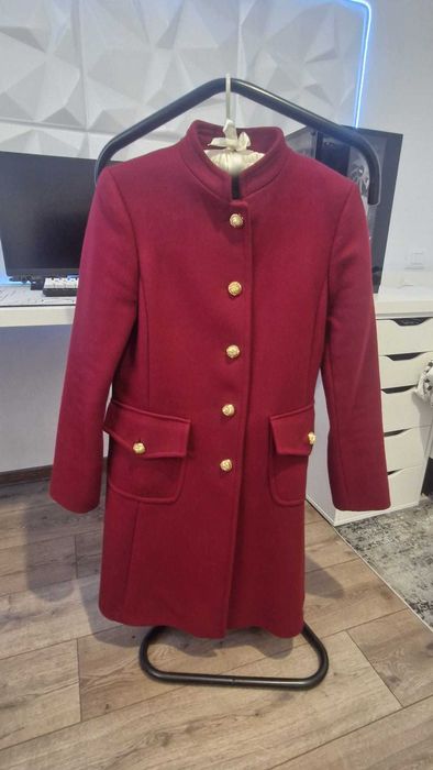 Palton zara visiniu, ca nou, marimea XS