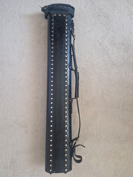 Husa biliard tip hardcase, 2 butt + 4 shafturi, piele, stare bună