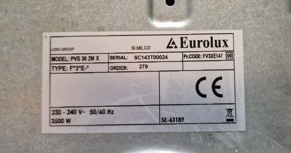 Котлон за вграждане "Eurolux"
