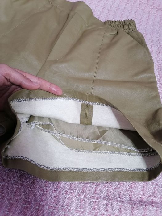 Зимняя кожаная шорты