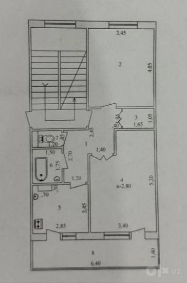 Продаётся 2 х комнатная квартира, Гузал чойхона