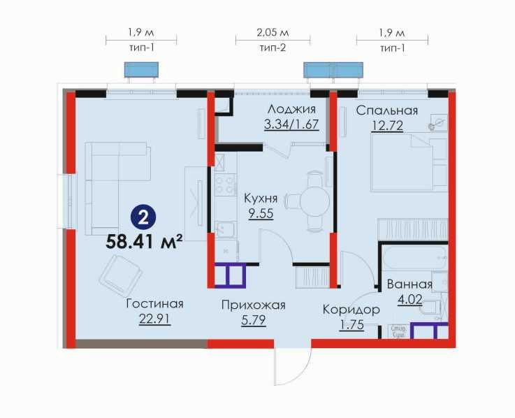 В Яшнабадском рай-не мост Топоич продается 2 комнатная кв (31)