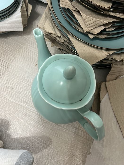 Сервис посуда набор голубого оттенка