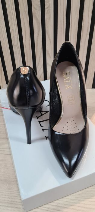 Pantofi piele, stiletto ,negru,marimea 35