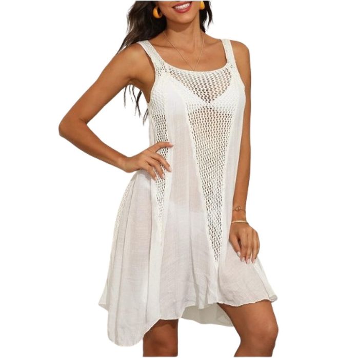 Плажна туника -рокля на една кука