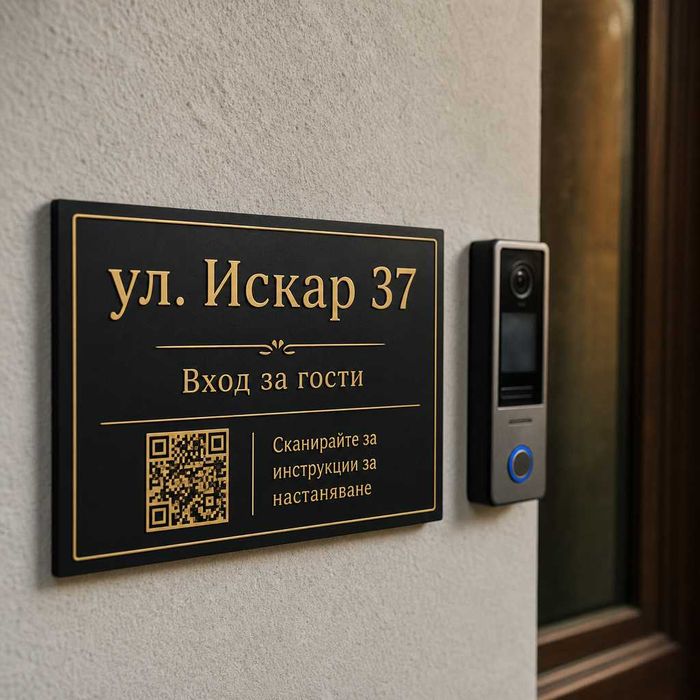 Персонализирани декоративни табели за дом, вход или апартамент под наем / address plate