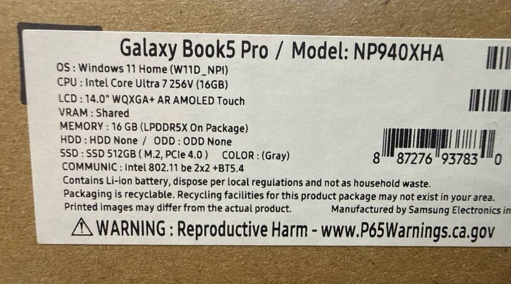 Samsung galaxy book 5 pro