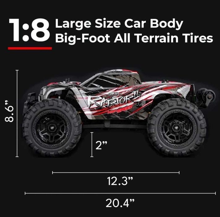 Количка с дистанционно управление Raptor ll  100+ км.ч.