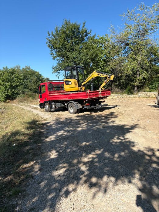 Къртене на бетон/камък с мини багер CAT  и  извозване