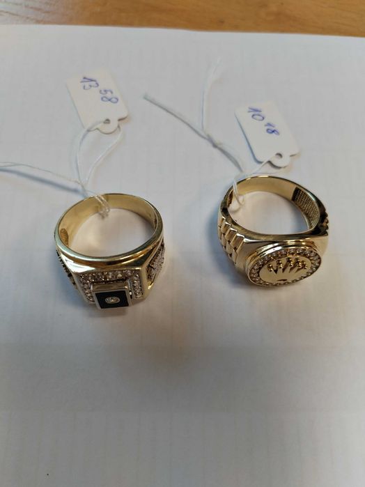 2бр. Нови златни пръстени Версаче 14к.