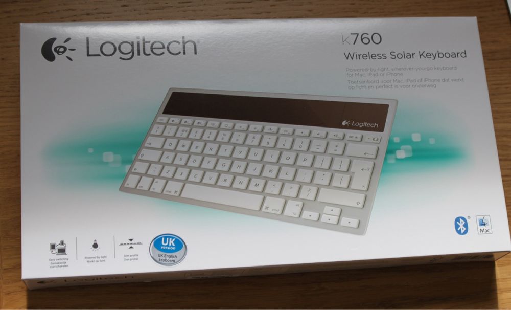 Безжична Соларна Клавиатура Logitech K760 за Mac, iPad и iPhone.