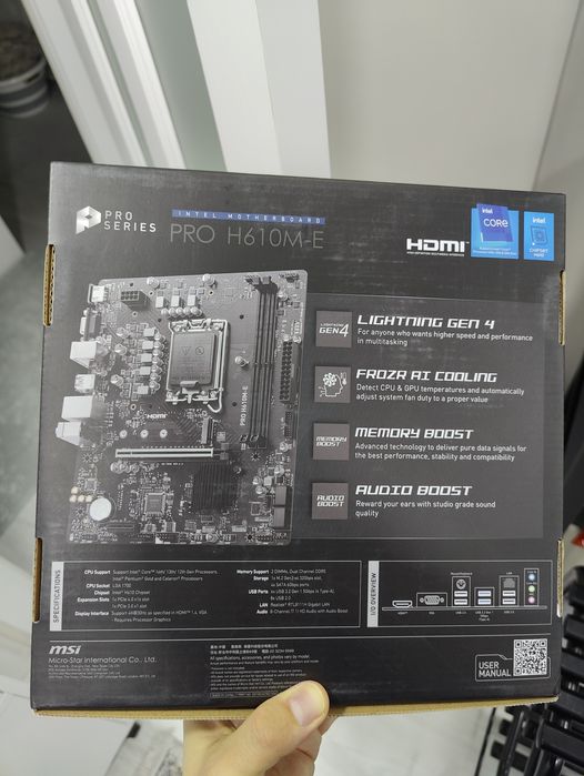 MSI PRO H610M-E DDR5 нов