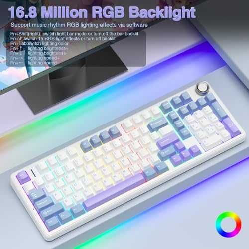 Механична клавиатура AULA F99 Pro безжична RGB 96