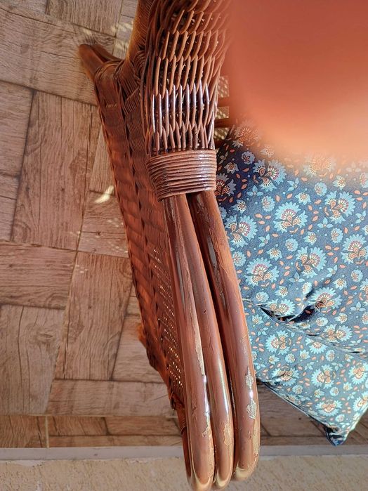 2бр. Големи Градински Кресла Естествен Ратан