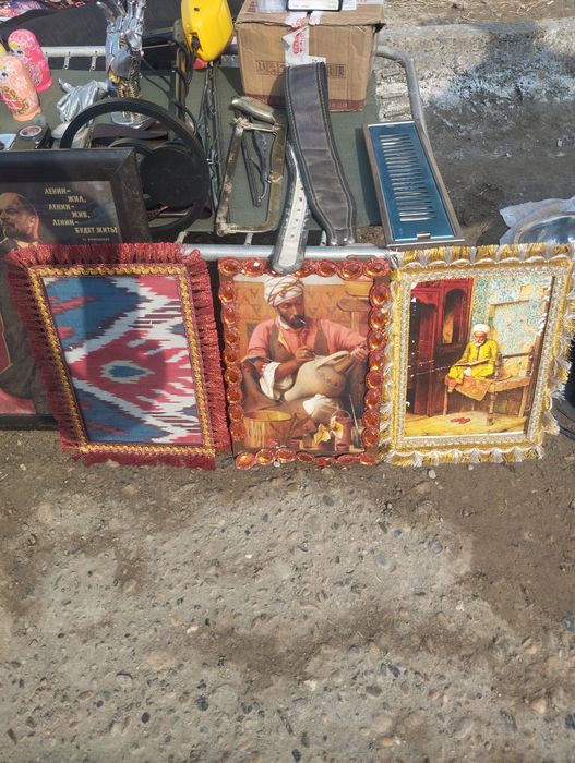 Портрет Ленин,Сталин,и фляжки СССР