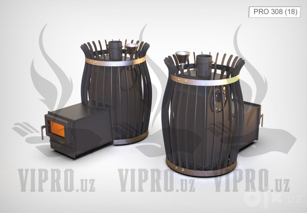 Печь для бани “PRO-308” с закрытой каменкой,печь для сауны,баня,сауна