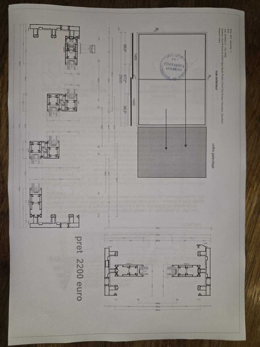 Tamplarie aluminiu cu bariera termica , culoare negru semi structurat