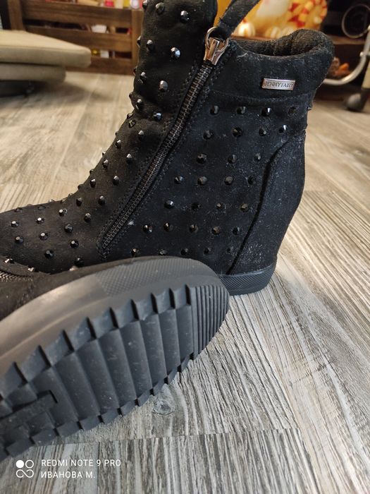 Дамски черни боти  Jenny Fairy