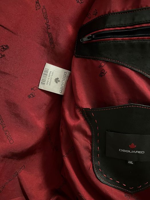 Original Dsquared genuine leather jacket XXL like L