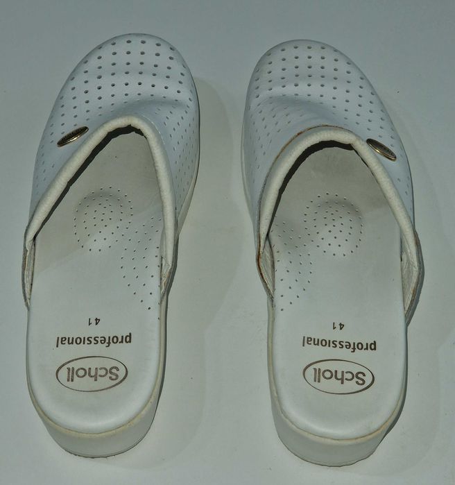 Saboți anatomici Scholl pentru bărbați - alb - 41