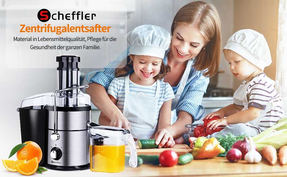 Сокоизстисквачка Scheffler JR1 PJE1000 1000W Сок от плодове зеленчуци