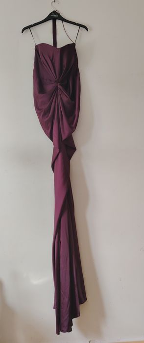 Rochie Ana Radu din satin MOV PRUNA