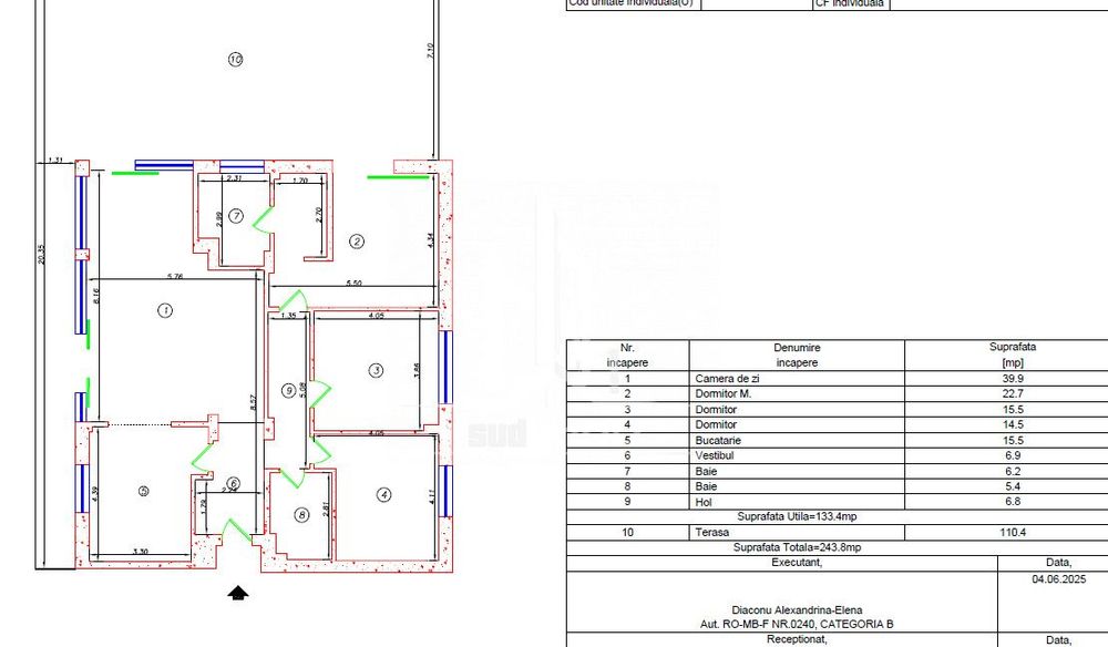 Penthouse 4 camere 2 bai si terasa 110 mp in complexul Green Garden.