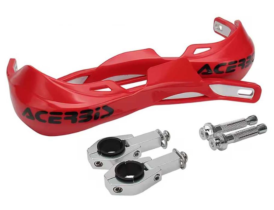 Универсални Acerbis предпазители/гардове за ръце на мотор - Червени.